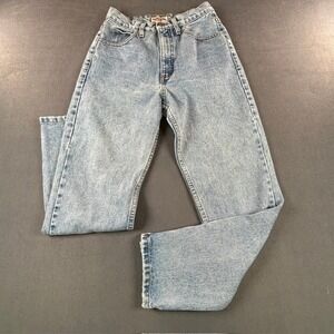 Vintage 80s GUESS Jeans Style 1015 Women's 28 Light Wash Ankle Zip Made USA